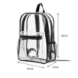 Weiyinxing Capacity Transparent Backpack Casual Zipper Waterproof Clear Backpack School Bag Visible PVC Backpack Travel Bag for Women
