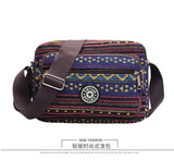 Weiyinxing Layer Messenger Bag Women 2024 Striped Canvas Single Bag Woman Mobile Phone Crossbody Bag Nylon Oxford Shoudler Bag