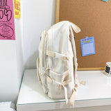 weiyinxing Women Mochila Fashion Multiple Pockets Girls Rucksack Nylon Teen Boys Bookbag Solid College Laptop Backpack Shoolbag
