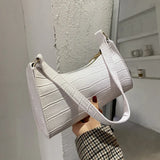 Weiyinxing Alligator Pattern Female Small Handbags and Purse Armpit Shoulder Bags High Quality PU Leather Ladies Clutch Totes Bag