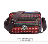 Weiyinxing Layer Messenger Bag Women 2024 Striped Canvas Single Bag Woman Mobile Phone Crossbody Bag Nylon Oxford Shoudler Bag