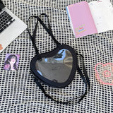 Weiyinxing Heart Design Itabag Women 2024 New Transparent Crossbody Bags Girls Purses and Handbags Ita Bag for Girls JK Uniform Bag