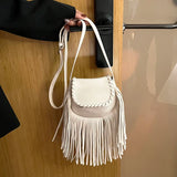 Weiyinxing Tassel Women Crossbody Bag For Women Simple Design Phone Purse Pu Leather Luxury Handbag Mini Bag Flap Messenger Bag Sac
