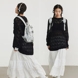 Weiyinxing Small Silver Mountaineering Bag Picnic Bag Causal Students Book Bag 2024 New Fashion Korean Girls Y2k Backpack