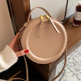 Weiyinxing color Crossbody Bag For Women Round Small Handbag Women Fashion Designer Bags PU Leather Shoulder Bag Female Zipper Purses