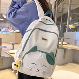 Weiyinxing High Capacity Nylon School Bag Lady Waterproof Cute Cartoon Pattern Laptop Fashion Female Travel Bag College Backpack Women