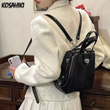 Weiyinxing Vintage Chic Preppy Mini Schoolbags Simple Fashion Heart Women Shoulder Handbags Sweet Cool Y2k Aesthetic Girls Backpacks
