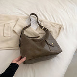 Weiyinxing Fashion PU Leather Shoulder Bag for Women 2024 Winter Fashion Female Simple Underarm Bags Lady Handbags and Purses