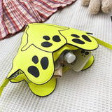 Weiyinxing Printed Shoulder Bags Cartoon Pu Leather Crossbody Purses Gothic Ghost Shape Messenger Bag Funny Satchel Small Handbags