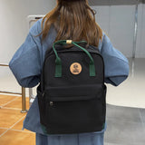 Weiyinxing Leisure Women Kawaii Nylon Laptop Book Bag Trendy Girl Travel Portable School Bag Fashion Cute Female College Backpack Cool