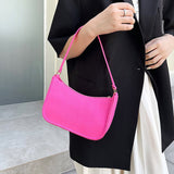 Weiyinxing Women's Felt Handbag 2023 New Style One Shoulder Bag Fashion Wool Felt Dumpling Shaped Candy Color Subaxillary Bag Trendy Soft