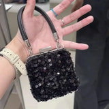 Weiyinxing Sequins Mini women handbag Fashion chain Female Shoulder Crossbody bags Luxury Trendy Pair with skirt Purses Lipstick bag