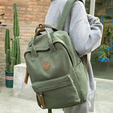 Weiyinxing Female Canvas White Laptop Ladies Vintage College Backpack Male Girl Travel Boy Leisure Retro Book Men Women School Bags