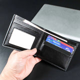 Weiyinxing Leather Slim Short Wallets for Men Card Holders Ultra-thin Money Clips Luxury Designer Mini Men Wallet Driving License Holder