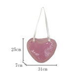 Weiyinxing Heart Design Itabag Women 2024 New Transparent Crossbody Bags Girls Purses and Handbags Ita Bag for Girls JK Uniform Bag