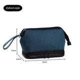 Weiyinxing Bag for Men Cosmetic Bag Double Layer with Zipper Storage Organizer Large Capacity Waterproof Shower Bag for Travel