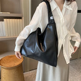 Weiyinxing Fashion Leather Big Tote Bag for Women 2024 Tend Female Simple Large High Capacity Shoulder Side Bag Black Handbags