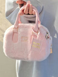 Weiyinxing Sweet Handbags for Women 2023 Pink Messenger Bag Trendyol Cute Lady Casual Furry Kawaii Japanese Cotton Shoulder Bag