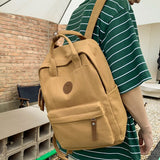 Weiyinxing Men Women Canvas Leisure Retro School Bag Girl Travel Vintage Backpack Male Lady Book Fashion Female Laptop College Backpack Boy