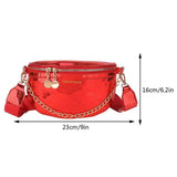 Weiyinxing Luxury Chest Bag For Women Leather Chest Waist Pack Travel Crossbody Female Half Moon Waist Belt Bag Ladies Fanny Packs