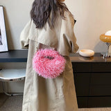 Weiyinxing Women Hobo Bag Luxury Designer Faux Fur Handbag Brand Women Bag Clutches Lady 8 Colors Plush Crossbody Bag Fashion Tote Small