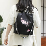 Weiyinxing Solid Backpacks Zipper Bags for Women 2024 New Embroidery Backpack Casual Single High Capacity Student Bag Mochila