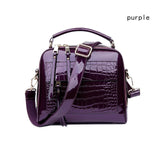 Weiyinxing YIDE New Designer Women's Handbags Quality Oil Pu Women Messenger Bag Crocodile Pattern Patent Leather Shoulder Bags Ladies