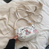 Weiyinxing Painted handbags for women 2023 designer luxury women's bag 2023 trend cute graffiti crossbody bags for women pea tote bags