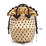 Weiyinxing Buy Summer Holiday Beach Bag with Pearl Ladies Woven Bucket Diamond Bag Designer Hot Handbags
