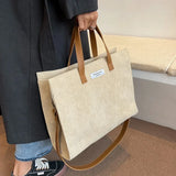 Weiyinxing for Women Corduroy Satchel Shoulder Bags Ladies Totes Crossbody Bag for Women Vintage Shopper Shopping Bags
