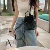 Weiyinxing Y2K Retro Silver Cute Mini Back Pack PU Leather Backpack for Women Korean Fashion School Bags Teenagers Girls Backpacks