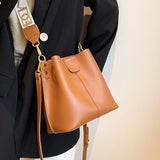 Weiyinxing 2 Layer Women's Bag Designer High Quality PU Leather Bucket Shoulder Crossbody Bags New Fashion Handbag Trend Small Tote