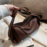 Weiyinxing Bucket Bags for Women 2024 Winter Trend Vintage Designer Leather Zipper Crossoby Handbags and Purses