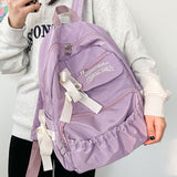 Weiyinxing Fashion Backpack Canvas Women Backpack Anti-theft Shoulder Bags New School Bag For Teenager Girls School Backapck Female