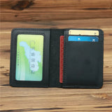 Weiyinxing Leather Credit Card Holder Vintage Small Wallet for Credit Cards Case and Driver License Vintage Style Gift for Men