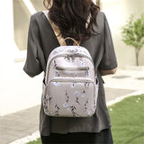 Weiyinxing Women Waterproof Nylon Backpack High-capacity Leisure Backpack Lightweight Shoulder Bag School Multipurpose Backpack