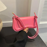 Weiyinxing Shoulder Crossbody Bags PU Leather Women Underarm Bags Solid Color Small Top-handle Bags Purse Female Daily Handbags