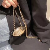 Weiyinxing Lipstick Bag Decorate Women's Shoulder Bag Chain Crossbody Bag Designer Handbag and Purse Fashion Shell Bags Female Clutch