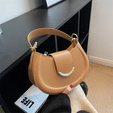 Weiyinxing Designer Hobos Handbag Women Small Armpit Bag Vintage Clutch Purse Pu Flap Shoulder Bags For Ladies Khaki Crossbody Bags