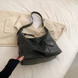 Weiyinxing Fashion PU Leather Shoulder Bag for Women 2024 Winter Fashion Female Simple Underarm Bags Lady Handbags and Purses