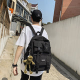 Weiyinxing Women School Backpack Black Nylon Bagpack Female Anti Theft Rucksack Casual Lady Travel Backpacks Korean Back Pack Mochila