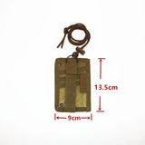 Weiyinxing Tactical MOLLE ID Card Holder Hook Loop Patch Tour Guide Badge Holders Outdoor Travel Pouch Pen Purse and Nylon Lanyard