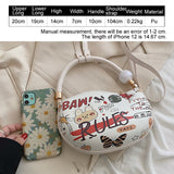 Weiyinxing Painted handbags for women 2023 designer luxury women's bag 2023 trend cute graffiti crossbody bags for women pea tote bags