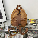 Weiyinxing Canvas Vintage Backpack Fashion Women Laptop Bags Brown Trendy Lady Small Backpack Girl Travel School Bag College Student