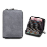 Weiyinxing Leather Multi-Card Slot Cards Holders Wallets High-End Women Men Business Credit Id Card Organizer Zipper Coin Pouch