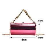 Weiyinxing Women's Handbag Bags For Women 2024 Party Clutches Fashion Cylinder Mini Evening Purse Crossbody Shoulder Bag Gold Box Clutch