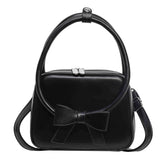 Weiyinxing Pu Leather Small Crossbody Bag for Women 2024 Korean Fashion Bow Design Handbags and Purses Female Shoulder Bag