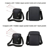 Weiyinxing Men Nylon Shoulder Bag Messenger Bag Casual Waterproof Nylon Zipper Pocket Handbag Fashion Tote Travel Male Crossbody Bags