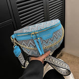 Weiyinxing Style Waist Bag Embroidery Handbag Purse Pu Leather Fanny Pack For Women Boho Beach Crossbody Chest Bag Banana Belt Bags