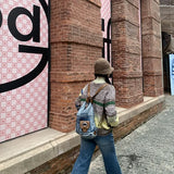 Weiyinxing Punk Denim Y2k Bag Women 2024 High Street Pockets Chic Vintage Backpack Ladies Harajuku Casual Messenger Bags Versatile